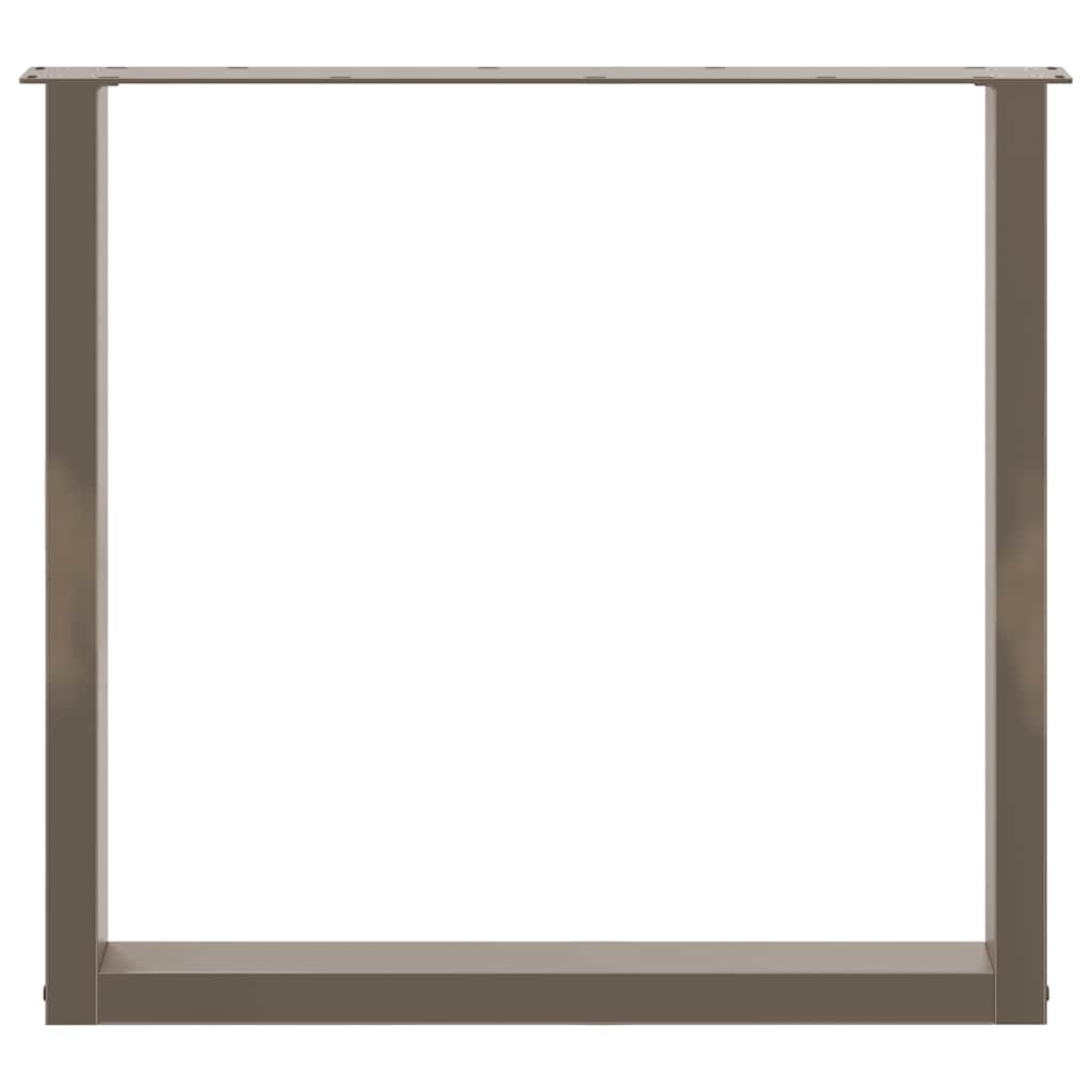 Salontafelpoten U-Vormig Staal Naturel 3 80 x (72-73) cm