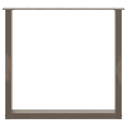 Salontafelpoten U-Vormig Staal Naturel 3 80 x (72-73) cm