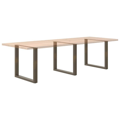 Salontafelpoten U-Vormig Staal Naturel 3 80 x (72-73) cm