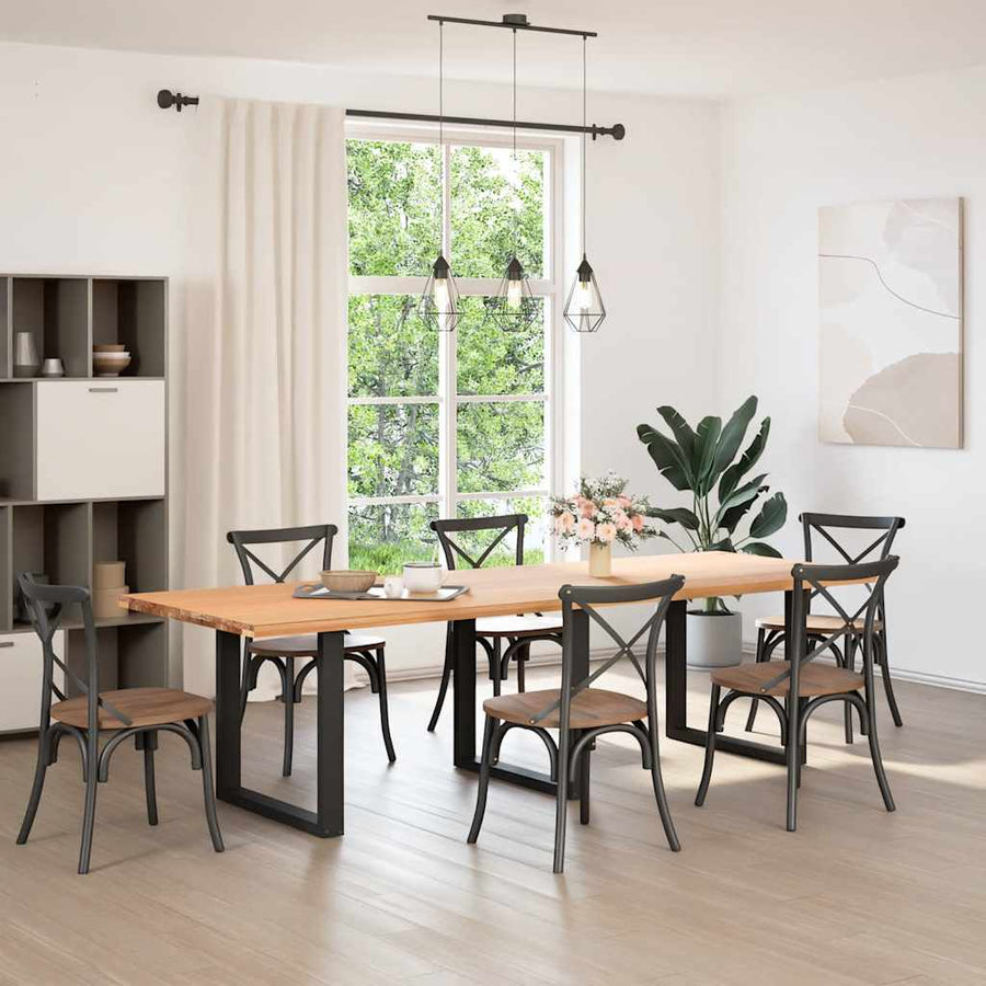 Salontafelpoten 3 st U-vormig 90x(72-73) cm staal zwart
