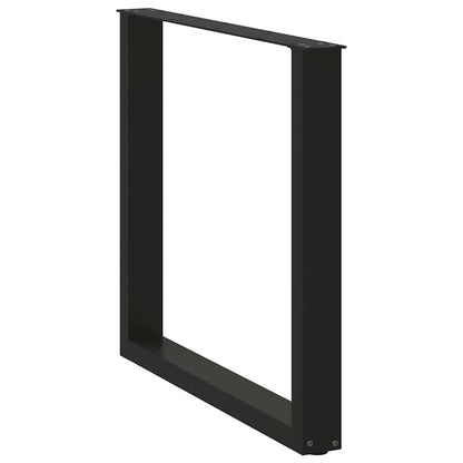 Salontafelpoten 3 st U-vormig 90x(72-73) cm staal zwart