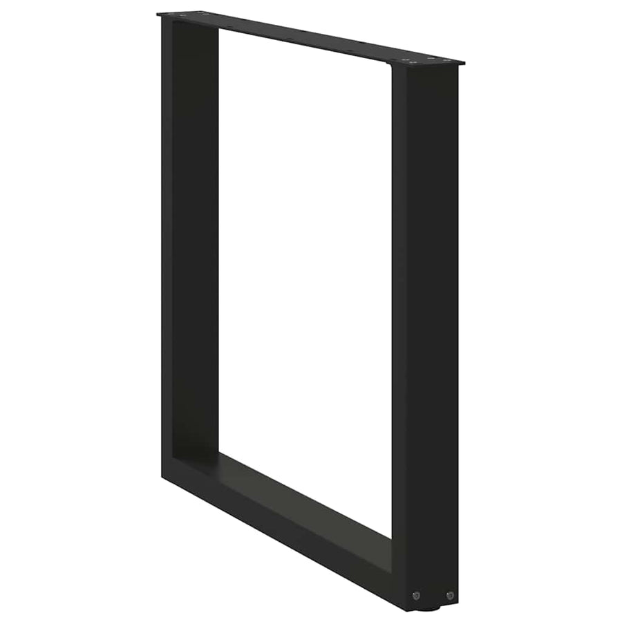 Salontafelpoten 3 st U-vormig 90x(72-73) cm staal zwart