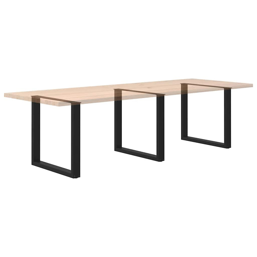 Salontafelpoten 3 st U-vormig 90x(72-73) cm staal zwart