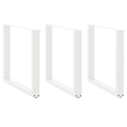 Dining table legs 3 pcs U-shaped 90x(72-73) cm steel white