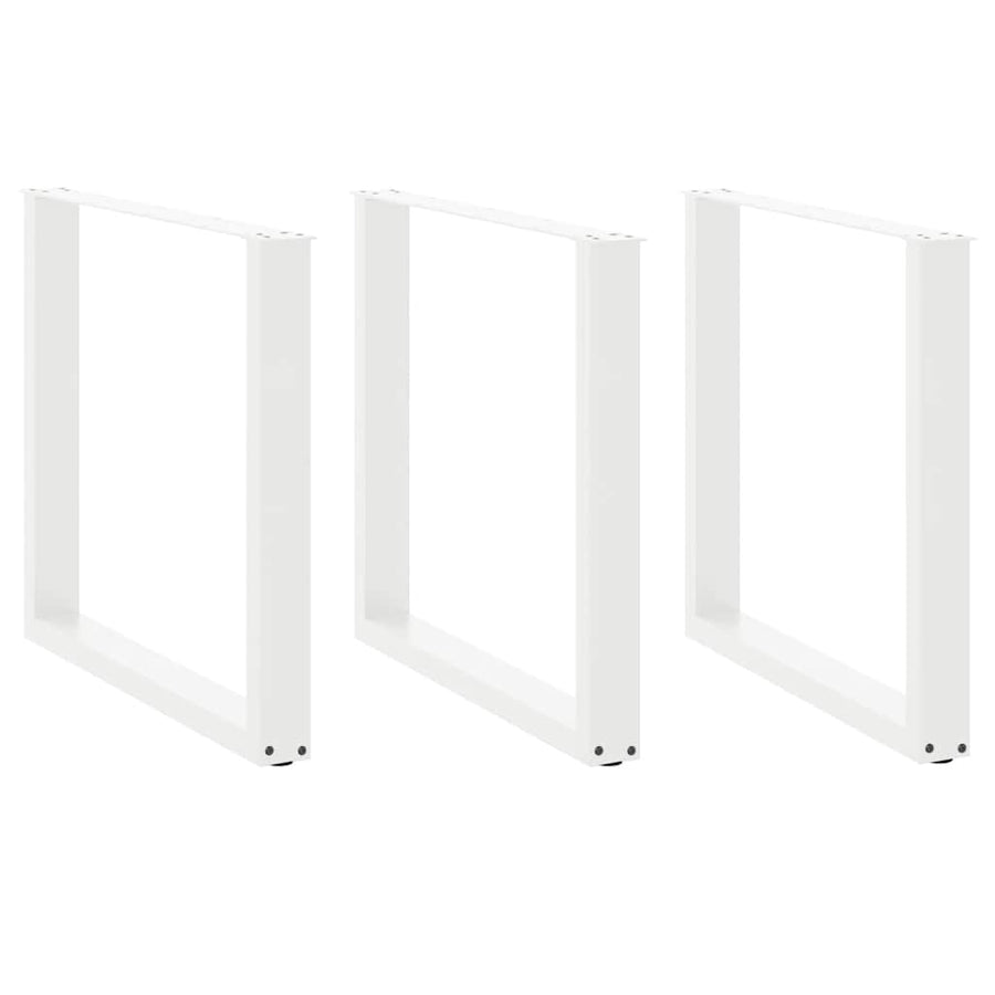 Salontafelpoten 3 st U-vormig 90x(72-73) cm staal wit