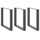 Dining table legs 3 pcs U-shaped 90x(72-73) cm steel anthracite