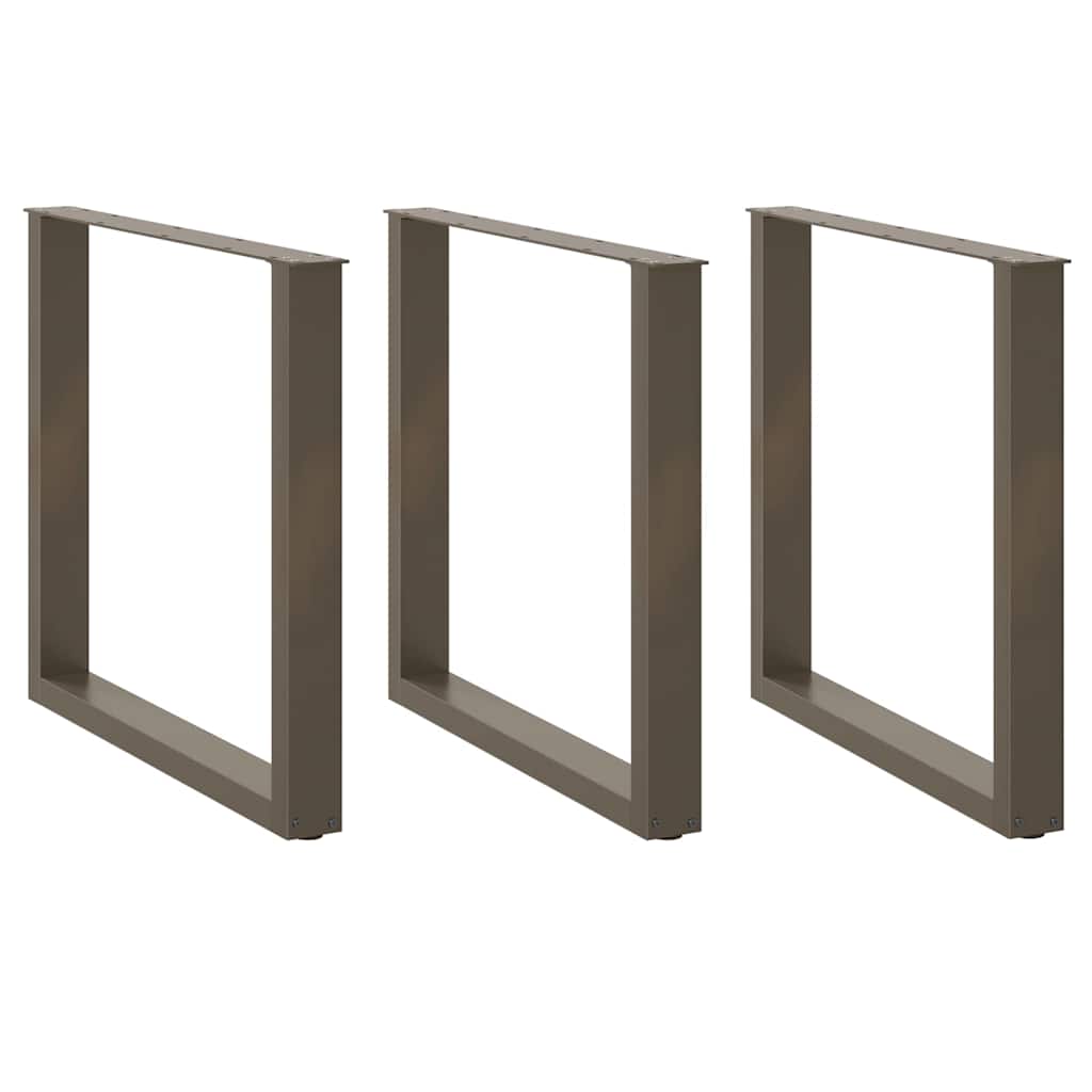 Salontafelpoten U-Vormig Staal Naturel 3 90 x (72-73) cm