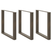 Tafelpoten 3 st U-vormig 90x72 cm staal naturel