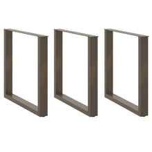 Salontafelpoten U-Vormig Staal Naturel 3 90 x (72-73) cm