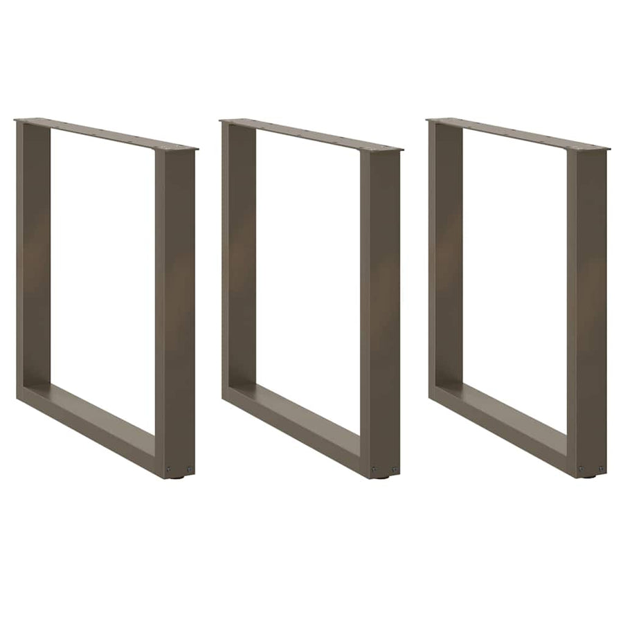Salontafelpoten U-Vormig Staal Naturel 3 90 x (72-73) cm