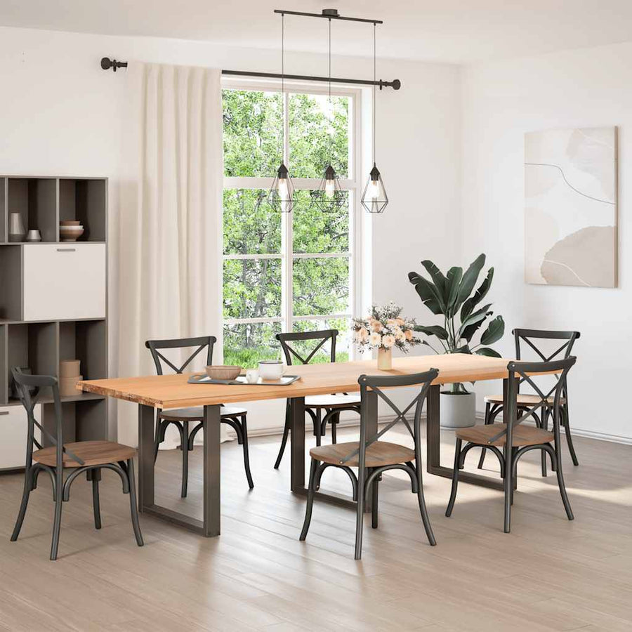 Salontafelpoten U-Vormig Staal Naturel 3 90 x (72-73) cm