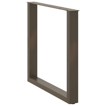 Salontafelpoten U-Vormig Staal Naturel 3 90 x (72-73) cm