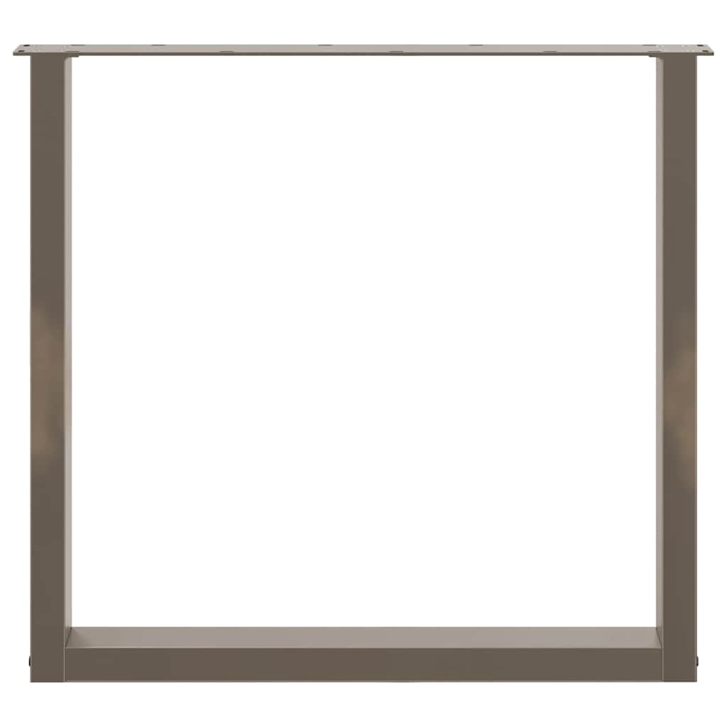 Salontafelpoten U-Vormig Staal Naturel 3 90 x (72-73) cm