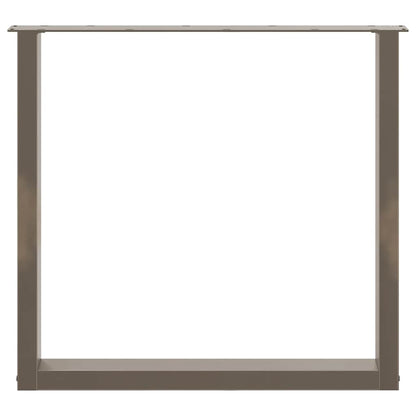 Salontafelpoten U-Vormig Staal Naturel 3 90 x (72-73) cm