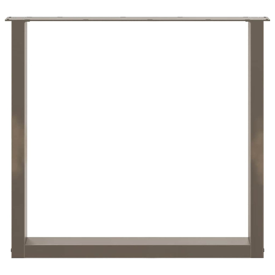 Salontafelpoten U-Vormig Staal Naturel 3 90 x (72-73) cm