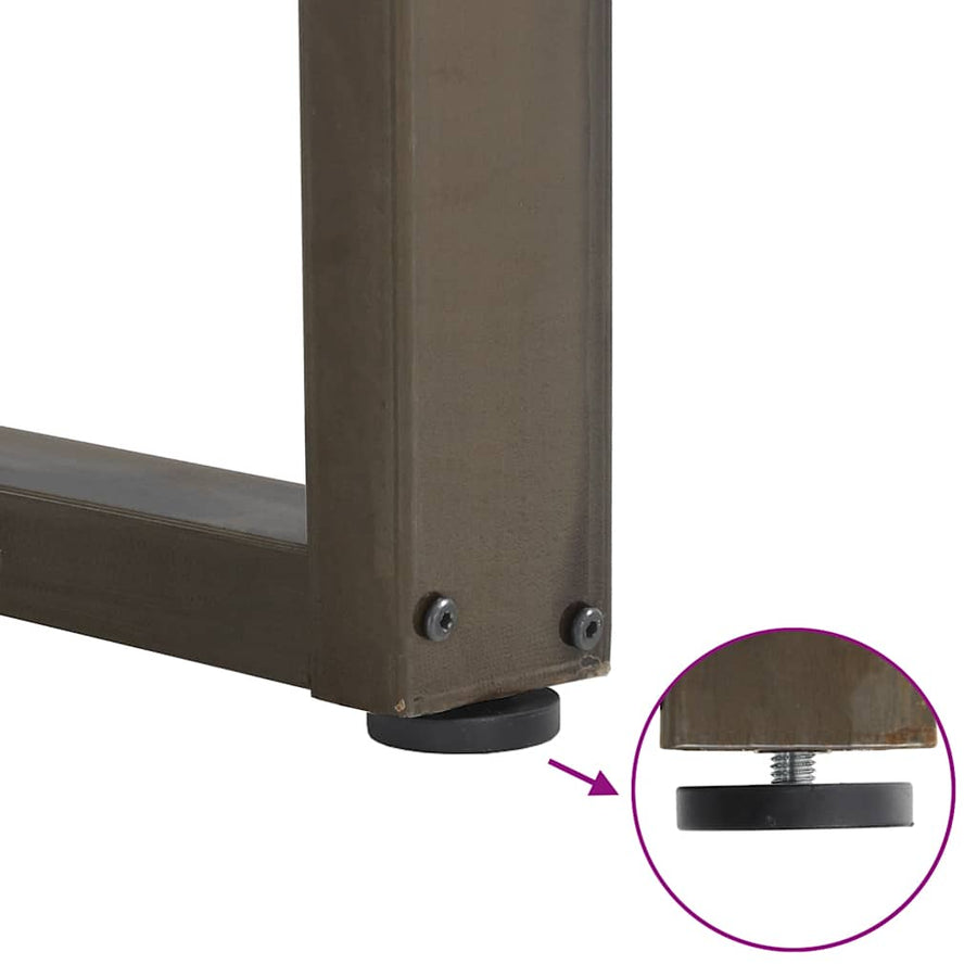 Salontafelpoten U-Vormig Staal Naturel 3 90 x (72-73) cm