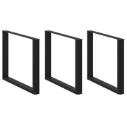Eettafelpoten 2 stuks U-vormig 100x72 cm staal zwart