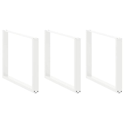 Salontafelpoten 2 st U-vormig 100x(72-73) cm staal wit