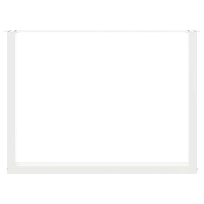 Salontafelpoten 2 st U-vormig 100x(72-73) cm staal wit