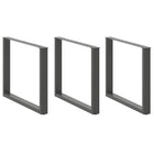 Tafelpoten U-vorm 100x72-73 cm staal antraciet