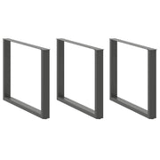 Tafelpoten U-vorm 100x72-73 cm staal antraciet