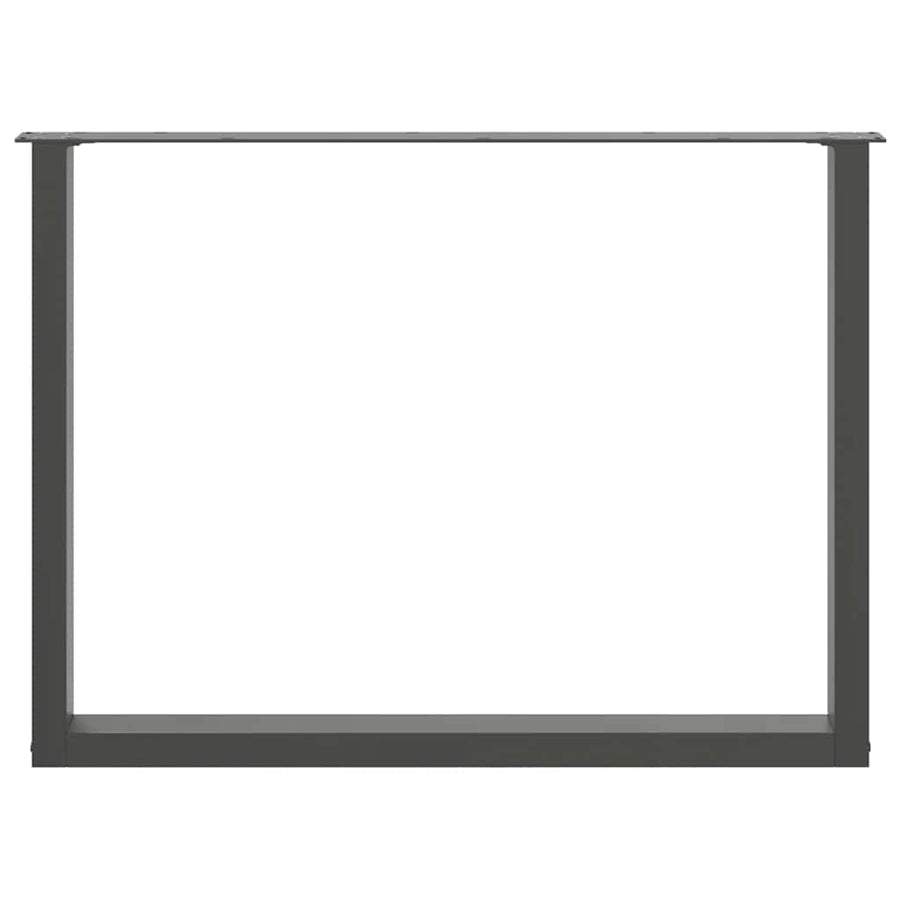 Salontafelpoten 2 st U-vormig 100x(72-73) cm staal antraciet