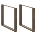 Dining table legs 3 pcs U-shaped 100x(72-73) cm steel natural