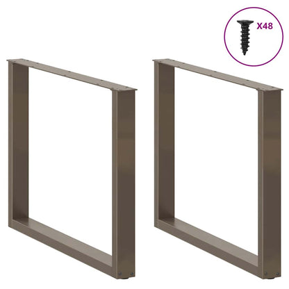 Eettafelpoten U-Vormig Staal Naturel 3 100 x (72-73) cm