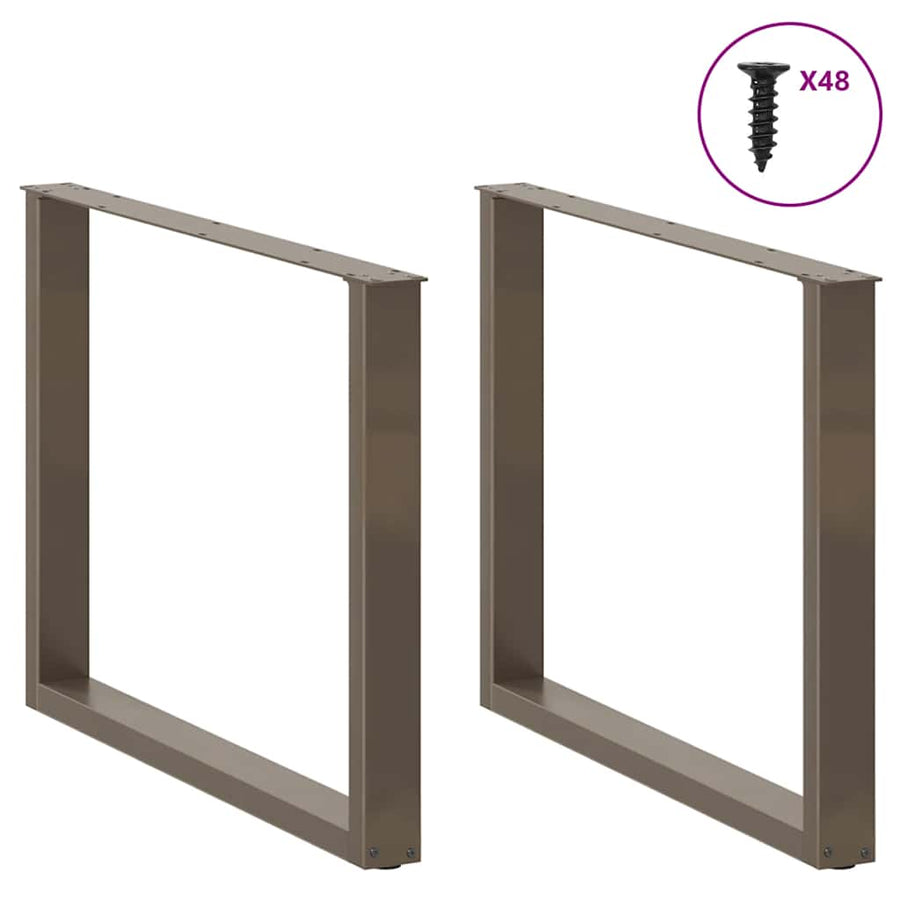 Eettafelpoten U-Vormig Staal Naturel 3 100 x (72-73) cm