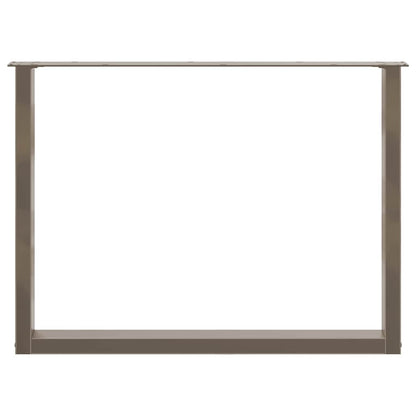 Eettafelpoten U-Vormig Staal Naturel 3 100 x (72-73) cm