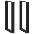 Bartafelpoten 2 st U-vormig 40x(90-91) cm staal zwart
