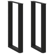 Bar table legs 2 pcs U-shaped 40x(90-91) cm steel black