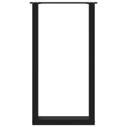 Salontafelpoten 2 st U-vormig 40x(90-91) cm staal zwart
