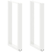 Tafelpoten 2 st U-vormig 40x90 cm staal wit