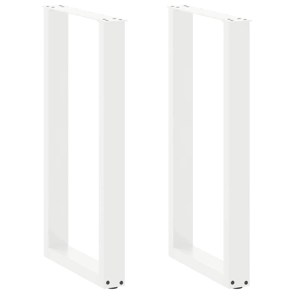 Salontafelpoten 2 st U-vormig 40x(90-91) cm staal wit