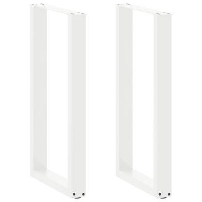Salontafelpoten 2 st U-vormig 40x(90-91) cm staal wit