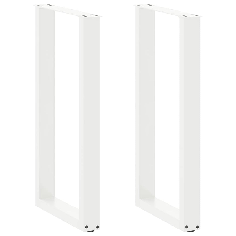 Salontafelpoten 2 st U-vormig 40x(90-91) cm staal wit
