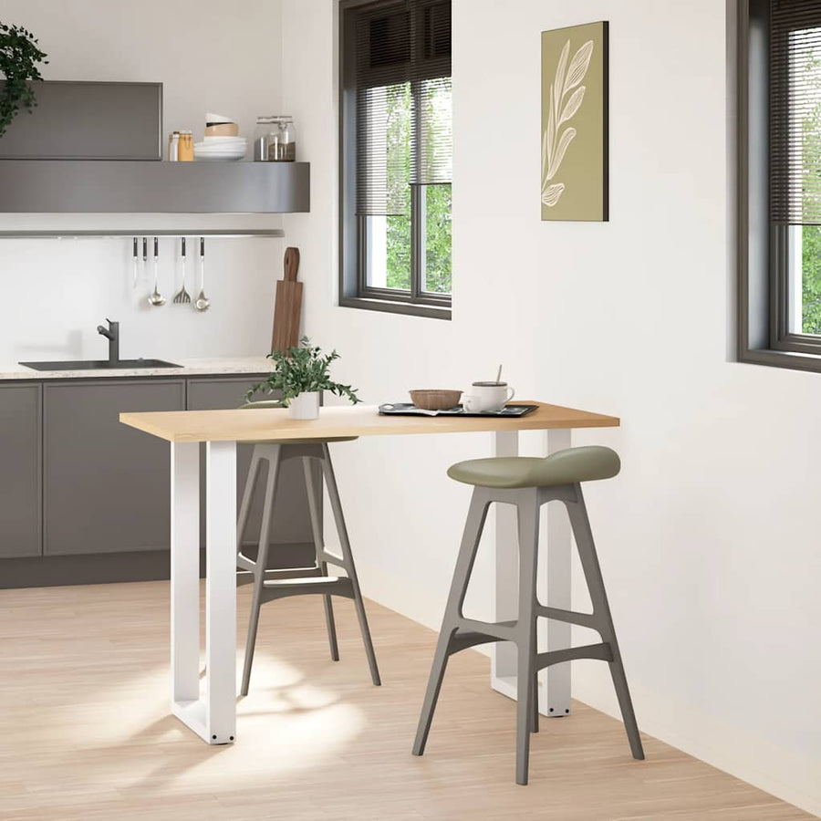 Salontafelpoten 2 st U-vormig 40x(90-91) cm staal wit