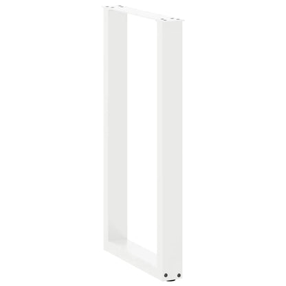 Salontafelpoten 2 st U-vormig 40x(90-91) cm staal wit