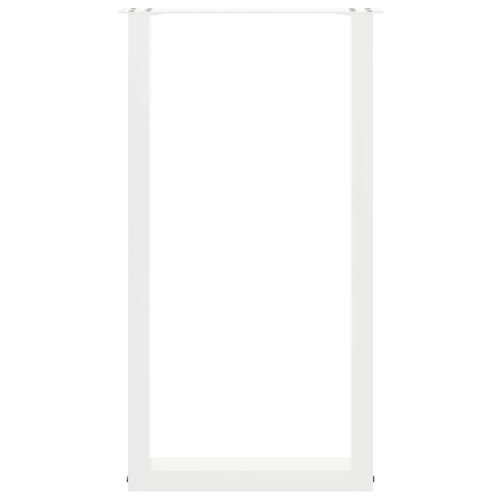 Salontafelpoten 2 st U-vormig 40x(90-91) cm staal wit