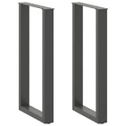 Bar table legs 2 pcs U-shaped 40x(90-91) cm steel anthracite