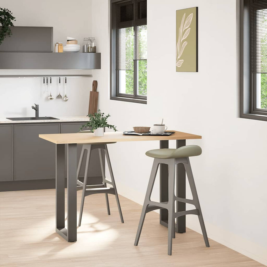 Salontafelpoten 2 st U-vormig 40x(90-91) cm staal antraciet