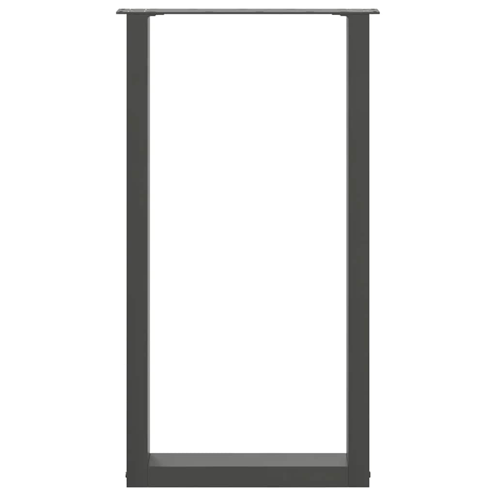 Salontafelpoten 2 st U-vormig 40x(90-91) cm staal antraciet