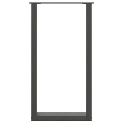 Salontafelpoten 2 st U-vormig 40x(90-91) cm staal antraciet