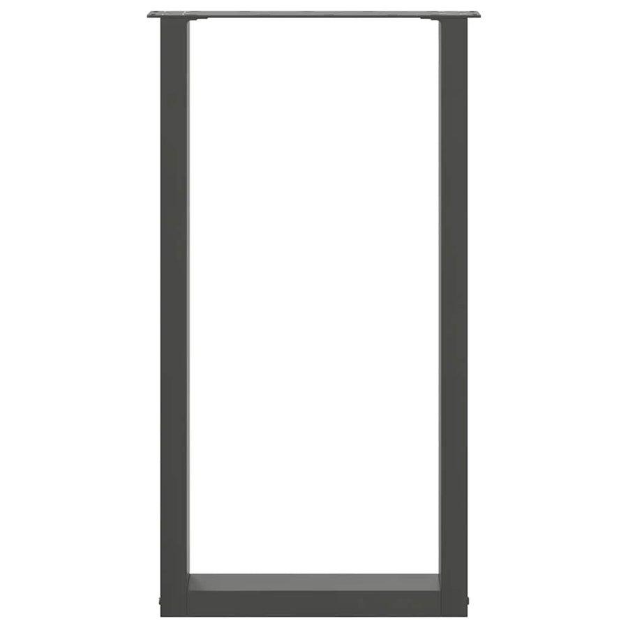 Salontafelpoten 2 st U-vormig 40x(90-91) cm staal antraciet