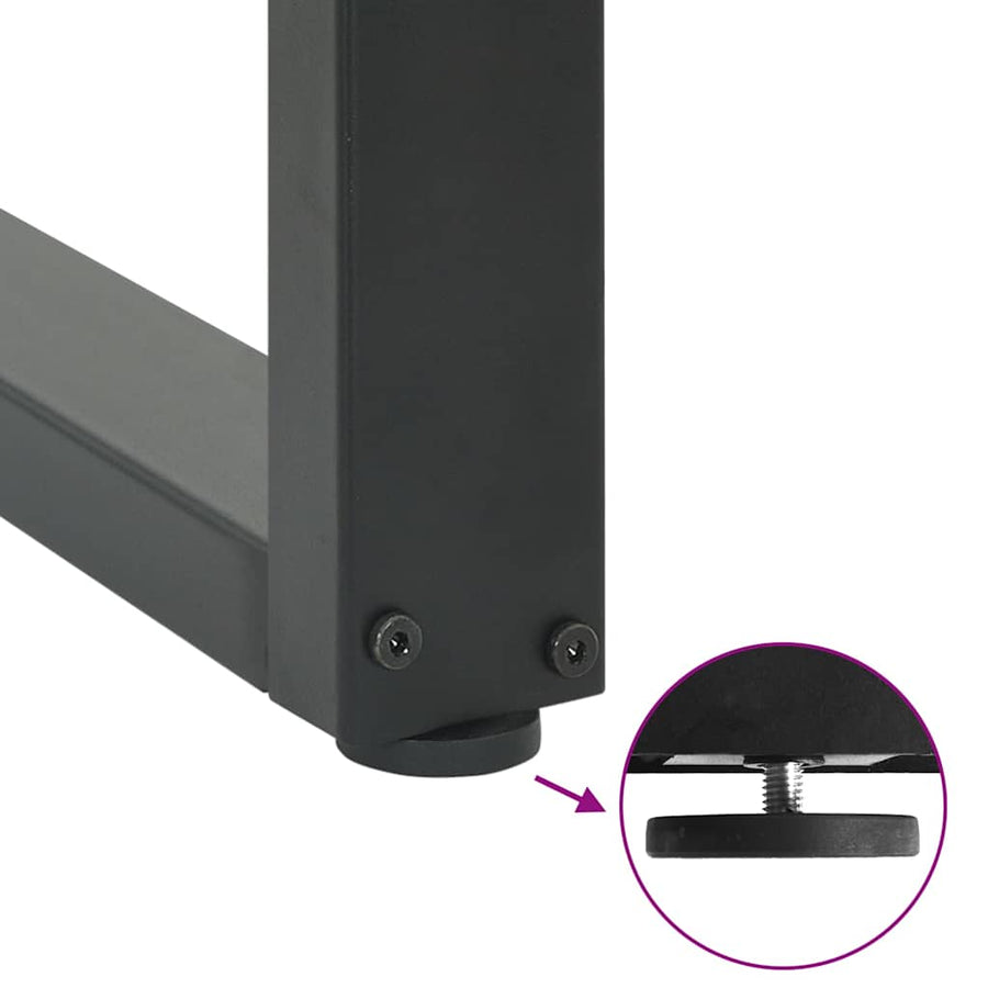 Salontafelpoten 2 st U-vormig 40x(90-91) cm staal antraciet