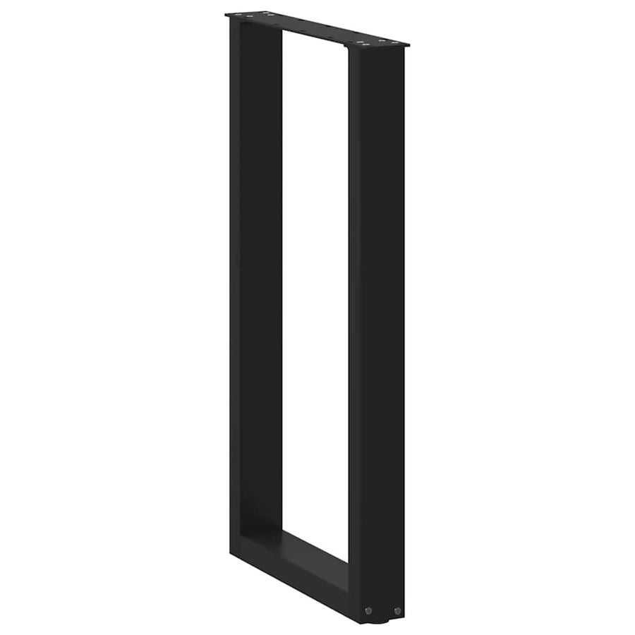 Salontafelpoten 2 st U-vormig 50x(90-91) cm staal zwart