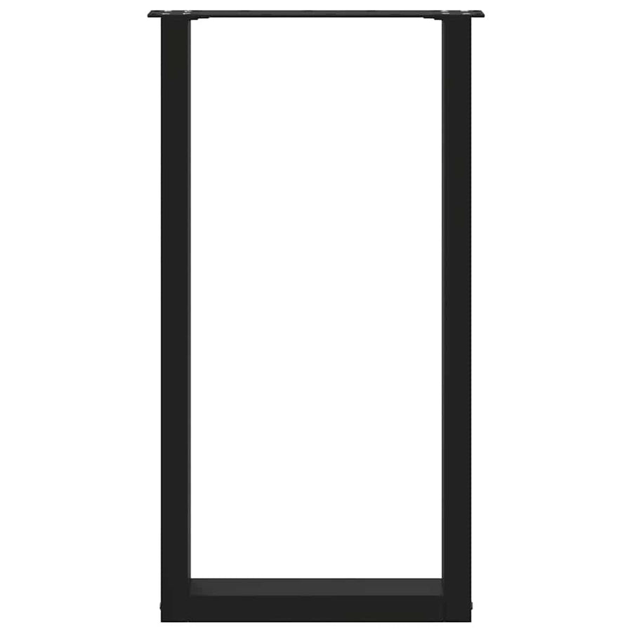 Salontafelpoten 2 st U-vormig 50x(90-91) cm staal zwart