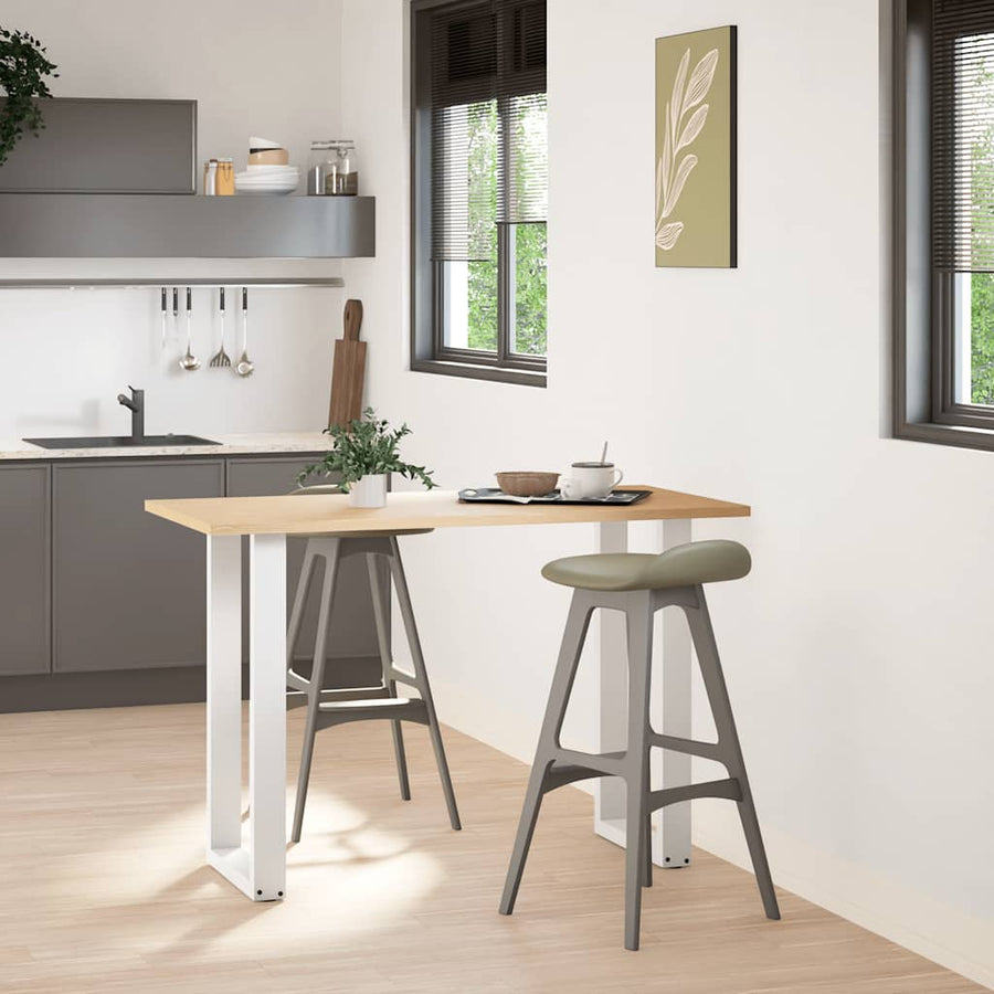 Bartafelpoten 2 st U-vormig 50x(90-91)cm staal wit