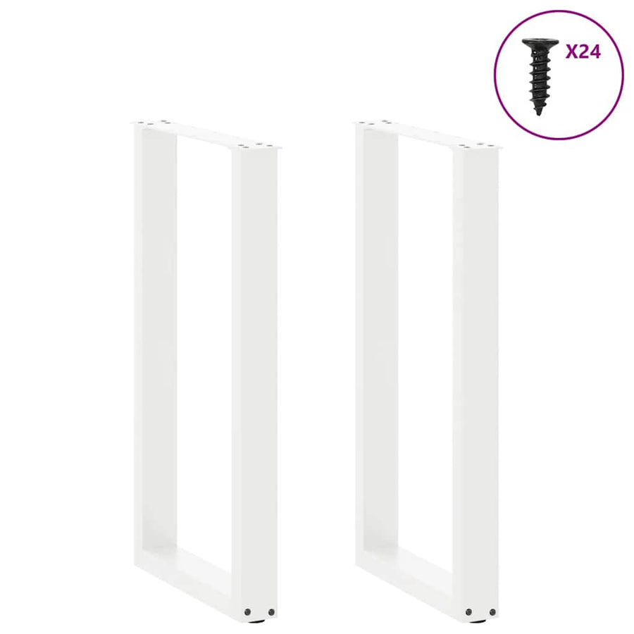 Bartafelpoten 2 st U-vormig 50x(90-91)cm staal wit